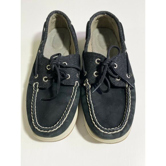black sperrys top siders classic non slip boat shoes - Picture 2 of 10